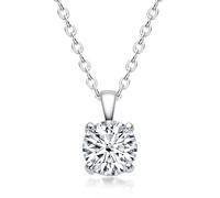 GGYTMQL Sparkling Real 1 Carat d Color moissanite Pendant Necklaces for Women 100% 925 Wedding Jewelry Accessories
