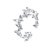 GGYTMQL Stackable Dancing Butterfly Open Size Finger Rings for Women Jewelry