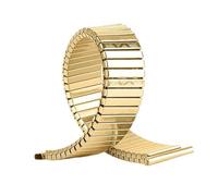 GGYTMQL Stainless Steel Elastic Stretch Strap Metal Expansion Silver Gold Watch Band Wristband Bracelet with Tool