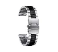 GGYTMQL Stainless Steel Watch Band 18mm 20mm 22mm 24mm Polished Metal Mesh Watch Strap for Men Women Gold Silver Black Rose Gold