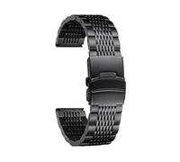 GGYTMQL Stainless Steel Watch Band 18mm 20mm 22mm 24mm Polished Metal Mesh Watch Strap for Men Women Gold Silver Black Rose Gold