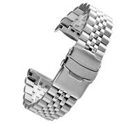 GGYTMQL Stainless Steel Watch Strap Curved End Bracelet Metal Wristband