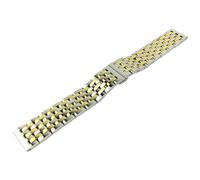 GGYTMQL Stainless Steel Watchband 18mm 19mm 20mm 21mm 22mm 23mm 24mm Metal Watch Band Strap Bracelet Polished Silver Gold