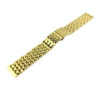 GGYTMQL Stainless Steel Watchband 18mm 19mm 20mm 21mm 22mm 23mm 24mm Metal Watch Band Strap Bracelet Polished Silver Gold