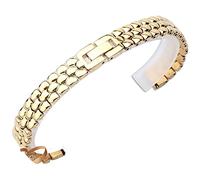 GGYTMQL Stainless Steel watchband Silver Rose Gold Bracelet Replacement Strap 6 8 10 12 14mm Small Size dial Lady Fashion Watch Chain (Color : Rose Gold, Size : 8mm)