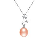 GGYTMQL star zircon pendant fine jewelry for women 100% genuine natural freshwater oval pearl necklace Made in China