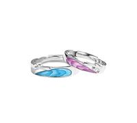 GGYTMQL Sterling metal Open Finger Ring Couple Ring Personality Sterling metal Ring Men and Women Bracelet Gifts for Lover Ring, Adjustable Opening