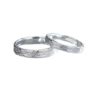 GGYTMQL Sterling metal Open Finger Ring Couple Ring S925 Sterling metal Ring Simple Open Ring Bracelet Gifts for Lover Ring, Adjustable Opening