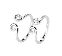 GGYTMQL Sterling metal Open Finger Ring metal Jewelry S925 Male and Female Couple metal Ring Ethnic Style Open Ring Gifts for Lover Ring, Adjustable Opening