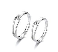 GGYTMQL Sterling metal Open Finger Ring Rings for Men and Women Couples Ring S925 Sterling metal Fashion Jewelry, Gifts for Lover Ring, Adjustable Opening