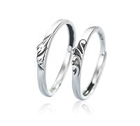 GGYTMQL Sterling metal Open Finger Ring S925 Sterling metal Couple Ring Vintage Ring Simple Opening Adjustable for Men and Women Gifts for Lover Ring, Adjustable Opening (Ring Adjustable openin