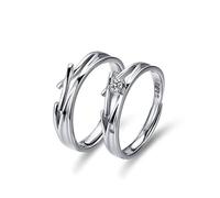 GGYTMQL Sterling metal Open Finger Ring S925 Sterling metal Couple Rings Simple Male and Female Open Ring, Ring Adjustable Gifts for Lover Ring, s925 metal