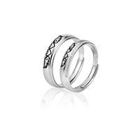 GGYTMQL Sterling metal Open Finger Ring S925 Sterling metal Ring Couple Rings, Simple Jewelry for Men and Women, Gifts for Lover Ring, Adjustable Opening