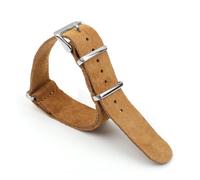 GGYTMQL Suede Leather Watch Strap 18mm 20mm 22mm 24mm Soft Watch Band Replacement Belt Silver Square Buckle Watch Accessories & Watch Band