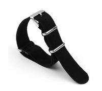 GGYTMQL Suede Leather Watch Strap 18mm 20mm 22mm 24mm Soft Watch Band Replacement Belt Silver Square Buckle Watch Accessories & Watch Band