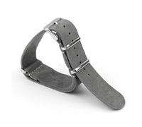 GGYTMQL Suede Leather Watch Strap 18mm 20mm 22mm 24mm Soft Watch Band Replacement Belt Silver Square Buckle Watch Accessories & Watch Band