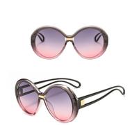 GGYTMQL Sunglasses Ladies Oversized Round Frame Retro Oval Lens Men's Glasses UV400 Driving Eyewear