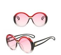 GGYTMQL Sunglasses Ladies Oversized Round Frame Retro Oval Lens Men's Glasses UV400 Driving Eyewear