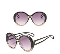 GGYTMQL Sunglasses Ladies Oversized Round Frame Retro Oval Lens Men's Glasses UV400 Driving Eyewear