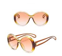 GGYTMQL Sunglasses Ladies Oversized Round Frame Retro Oval Lens Men's Glasses UV400 Driving Eyewear