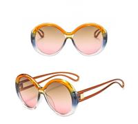 GGYTMQL Sunglasses Ladies Oversized Round Frame Retro Oval Lens Men's Glasses UV400 Driving Eyewear