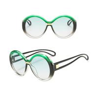 GGYTMQL Sunglasses Ladies Oversized Round Frame Retro Oval Lens Men's Glasses UV400 Driving Eyewear