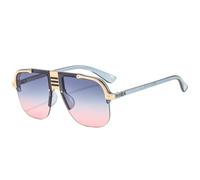 GGYTMQL Sunglasses Women Men Shield Gradients Lens Metal Alloy Frame Sun Glasses UV400