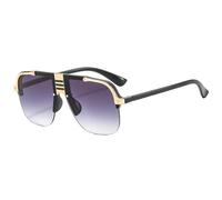 GGYTMQL Sunglasses Women Men Shield Gradients Lens Metal Alloy Frame Sun Glasses UV400