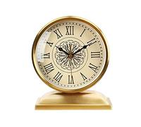 GGYTMQL Table Clock Desk Clock Ornaments Northern European Light Luxury Living Room Decoration Clock Copper Table Clock Decoration Desk Clock (Color : Gold)