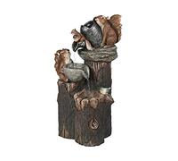 GGYTMQL Tabletop Fountains Tabletop Fountain,Outdoor Garden Decor Water Fountain Resin Ornaments with LED Lights Animal Statue for Home Garden Decoration Desktop Indoor Fountain