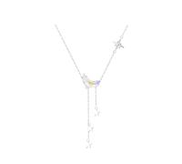 GGYTMQL tassel crystal moon star bead charm pendant choker necklace for girl women wedding jewelry
