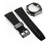 GGYTMQL Third generation rubber strap carved stainless steel watch cover for GA2100 retrofit and upgrade DIY watch strap