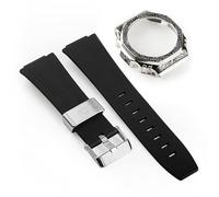 GGYTMQL Third generation rubber strap carved stainless steel watch cover for GA2100 retrofit and upgrade DIY watch strap