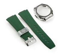 GGYTMQL Third generation rubber strap carved stainless steel watch cover for GA2100 retrofit and upgrade DIY watch strap
