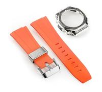 GGYTMQL Third generation rubber strap carved stainless steel watch cover for GA2100 retrofit and upgrade DIY watch strap