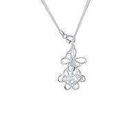 GGYTMQL Three Butterfly Snake Chain Pendant Necklace for Women Wedding Engagement Made in China