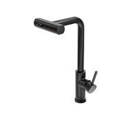 GGYTMQL Touch Sensitive Kitchen Faucet with Sensor Black G3/8 3 Modes Waterfall Crane Brushed Nickel Finish Pull Out Hot and Cold Mixer Gray Sink Faucet