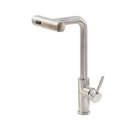 GGYTMQL Touch Sensitive Kitchen Faucet with Sensor Black G3/8 3 Modes Waterfall Crane Brushed Nickel Finish Pull Out Hot and Cold Mixer Gray Sink Faucet