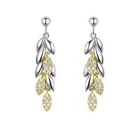 GGYTMQL Unique Wheat Drop Earrings For Women Color Wheat Leaves Earrings Jewelry