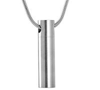 GGYTMQL Urn Necklaces for Ashes Cylindrical Urn Pendant Can Be Carved to Commemorate Cremated Ashes Jewelry