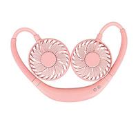 GGYTMQL USB Handheld Personal Hands-free Rechargeable Sports Fan,Neck Hanging Fans Colorful Lights With Mini Aromatherapy Portable Lazy USB Charging Fan-Blue