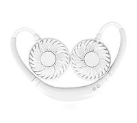 GGYTMQL USB Handheld Personal Hands-free Rechargeable Sports Fan,Neck Hanging Fans Colorful Lights With Mini Aromatherapy Portable Lazy USB Charging Fan-Blue