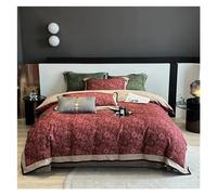 GGYTMQL V-intage Rustic Brushed Duvet Cover, Floral 4 Piece Bedding Set, 1200TC Cotton Duvet Cover Set, Flat Sheet Pillowcase,Bedding Duvet Cover Set ui