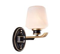 GGYTMQL Vintage Indoor Copper + Glass Wall Lamps e27 1-Light Wall Lighting Fixture Minimalist Bedroom Study Room Reading Wall Lights Hallway Stairs Decoration Wall sconces