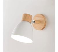 GGYTMQL Wall Lamp Metal Iron Wall Mount Sconce Fixture Simple E27 Wooden Base Kid's Room Bedside Wall Light Study Bedroom Aisle Restaurant Stairs Wall Lantern (Color : Pink), LED Modern Chandelier