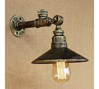 GGYTMQL Wall Lantern lamp with Retro Water Pipes Wall Light Nostalgia Islands Sconce Vintage Industrial loft e27 Spotlight Restaurant bar Cafe Corridor Stairs Light (Color : Bronze)