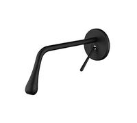 GGYTMQL Wall Mounted Bath Sink Faucet Solid Brass Basin Mixer Tap Black Drop Design Elegant Life Decoration Bathroom Hotel Faucet(SLT105-F)