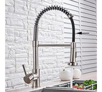 GGYTMQL Washbasin Sink Tap, Luxury Gold 3Pcs Bathroom Faucet, 2 Handles Bath Mixer Home Improvement Beauty Bathtub Mixer Taps,Gold(Brushed Nickel)