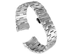 GGYTMQL Watch Accessories for Panerai PAM441 111 Series Steel watchband Men's Business Stainless Steel Watch Chain Accessories 24mm