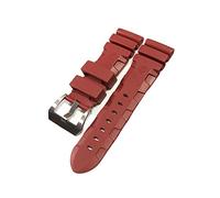 GGYTMQL Watch Band Compatible with 441 359 Soft Silicone Rubber 24Mm 26Mm Men Watch Strap Watch Accessories Watch /24Mm/Black-Silver Buckl